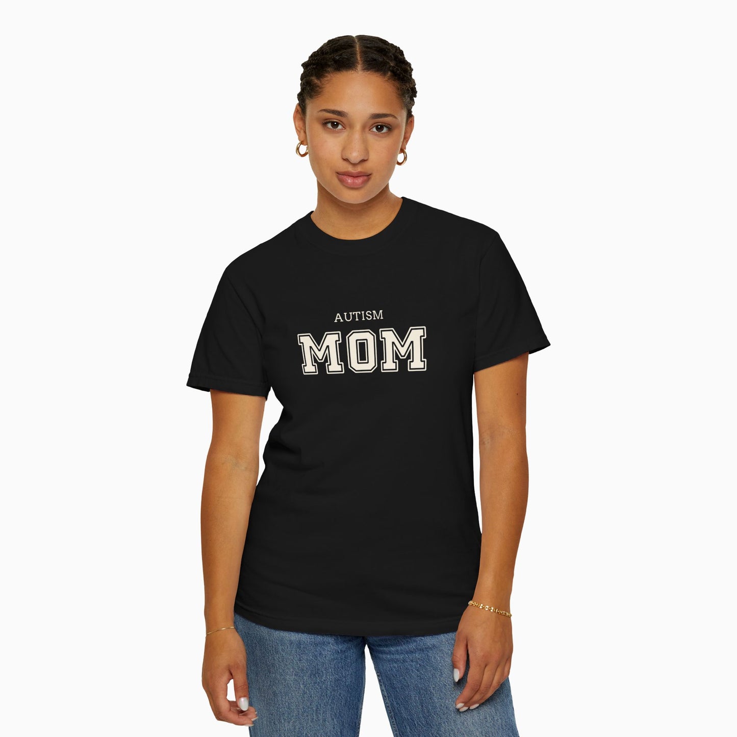 Autism Mom College Comfort Colors Tee