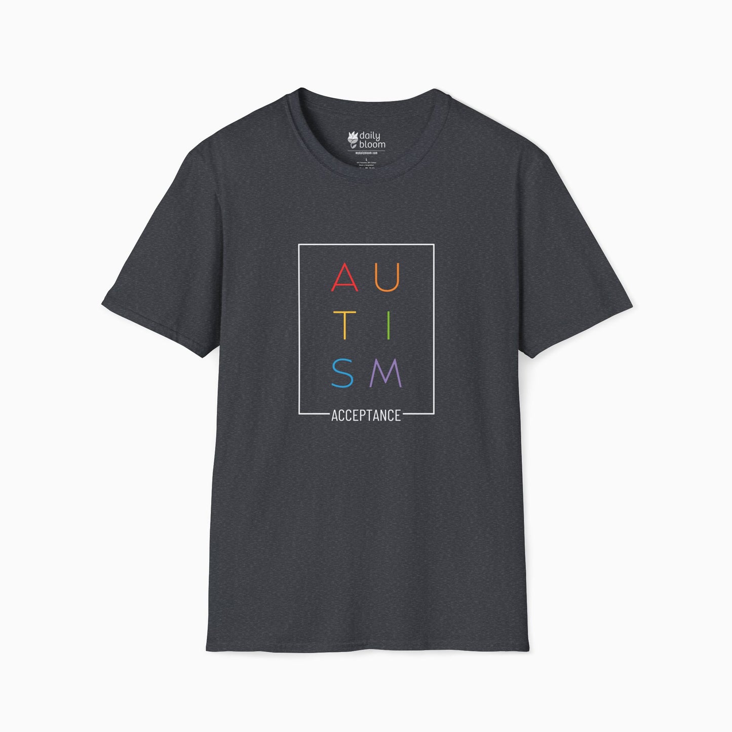 Autism Rainbow Acceptance Box Tee