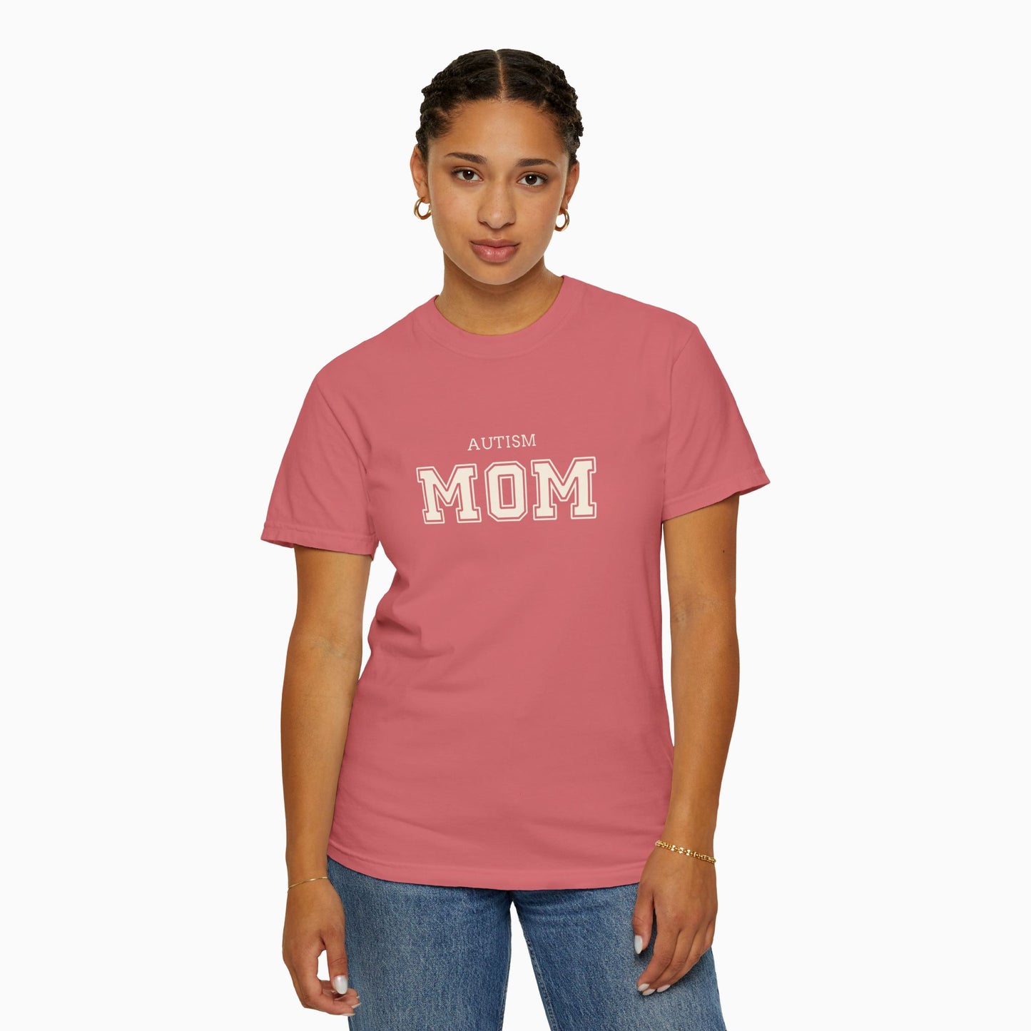 Autism Mom College Comfort Colors Tee