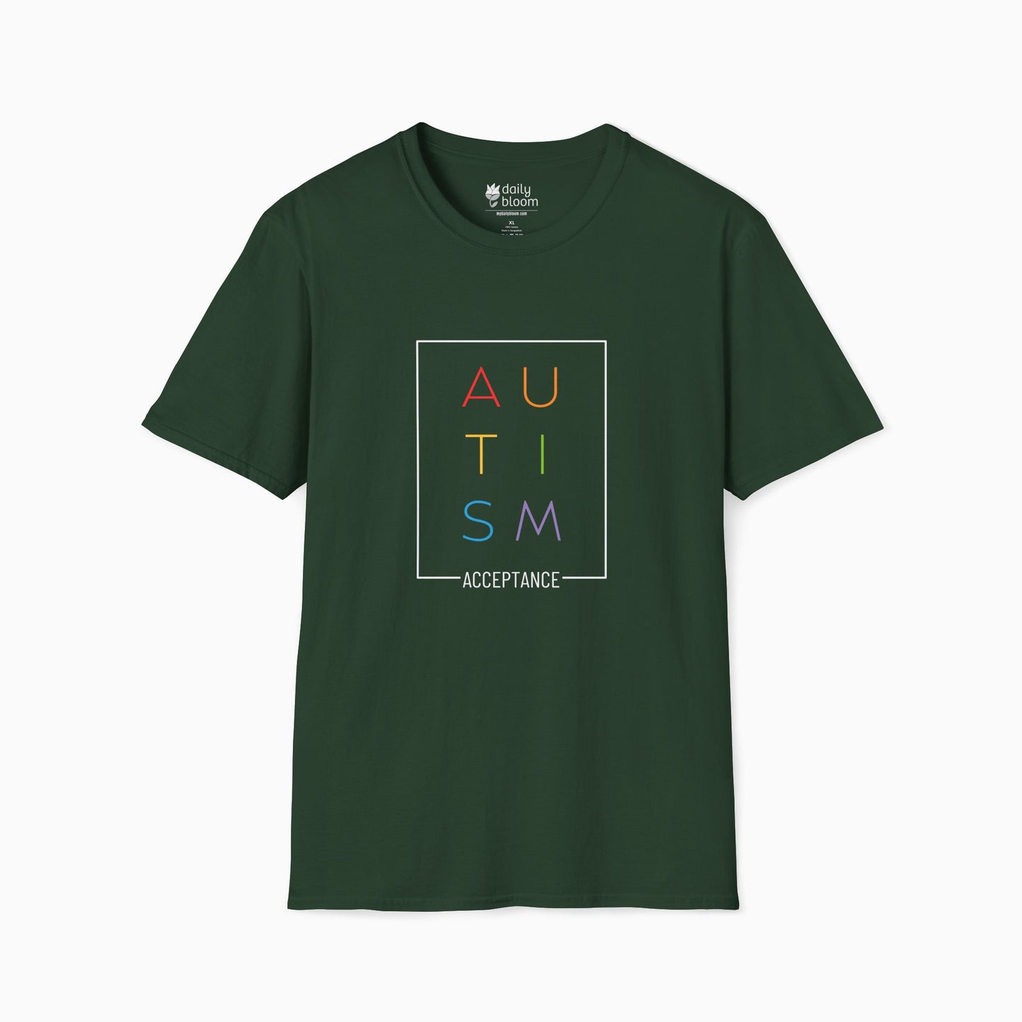 Autism Rainbow Acceptance Box Tee