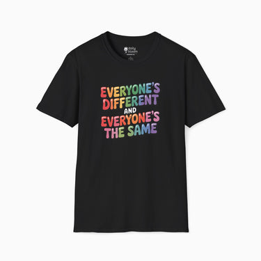 Autism T-Shirt - Everyone's Different and Everyone's the Same Tag - Free Tee - Daily Bloom