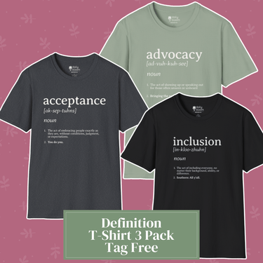 Autism product - Definition Collection T-Shirts 3 Pack - Daily Bloom