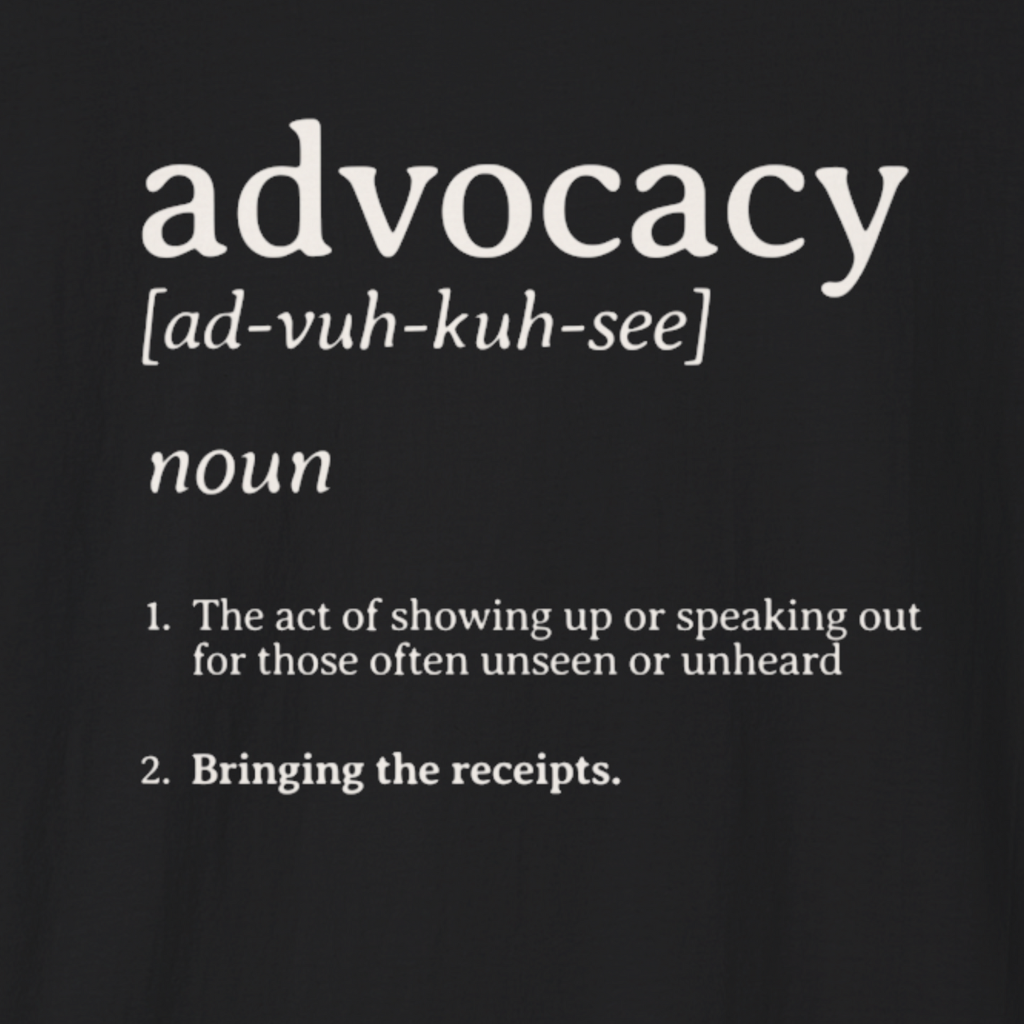 Advocacy Definition Tee