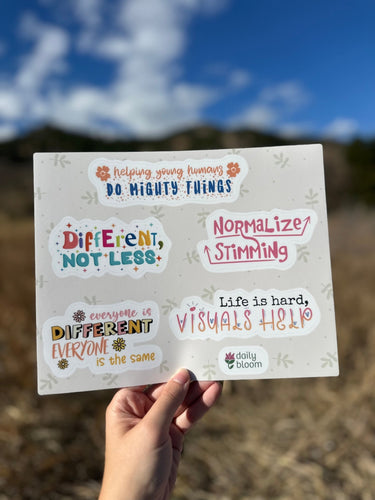 Autism Paper products - The Neuro - Affirmation Sticker Sheet - Daily Bloom
