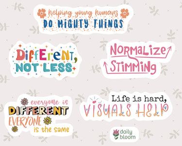 Autism Paper products - The Neuro - Affirmation Sticker Sheet - Daily Bloom