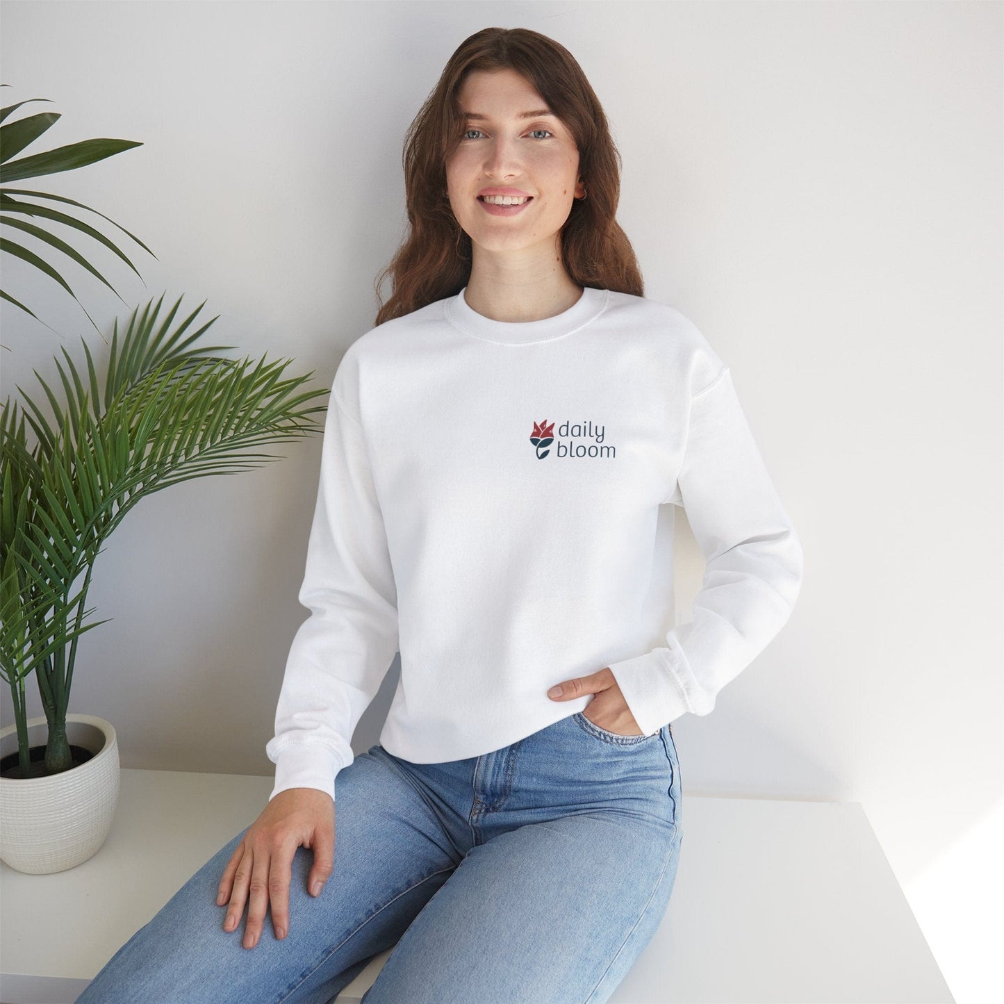 Daily Bloom Logo Sweatshirt-Neurodiversity, ADHD & Autism Awareness & Acceptance by Daily Bloom