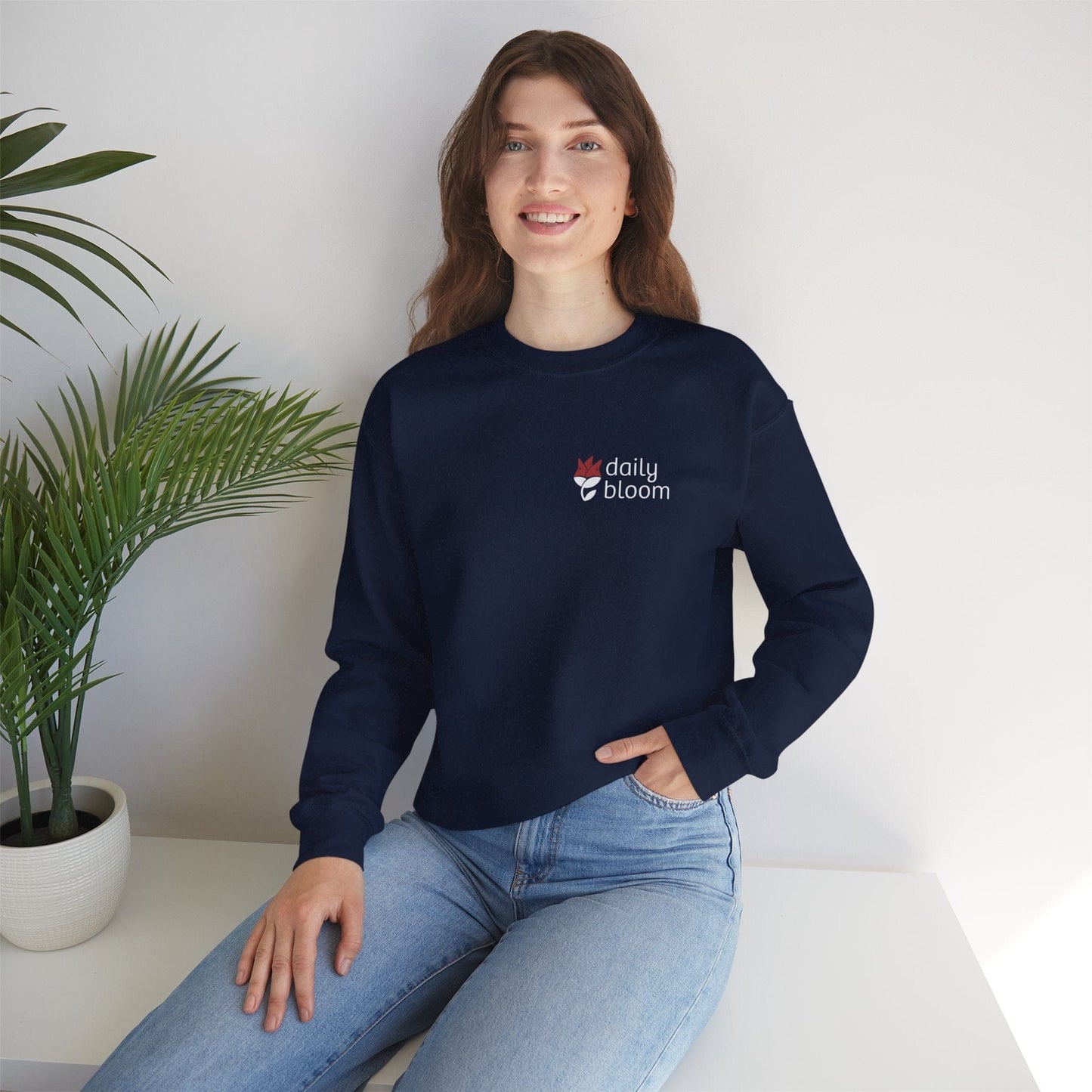 Daily Bloom Logo Sweatshirt-Neurodiversity, ADHD & Autism Awareness & Acceptance by Daily Bloom