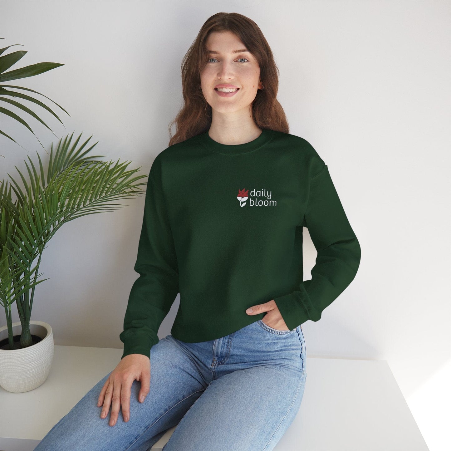 Daily Bloom Logo Sweatshirt-Neurodiversity, ADHD & Autism Awareness & Acceptance by Daily Bloom
