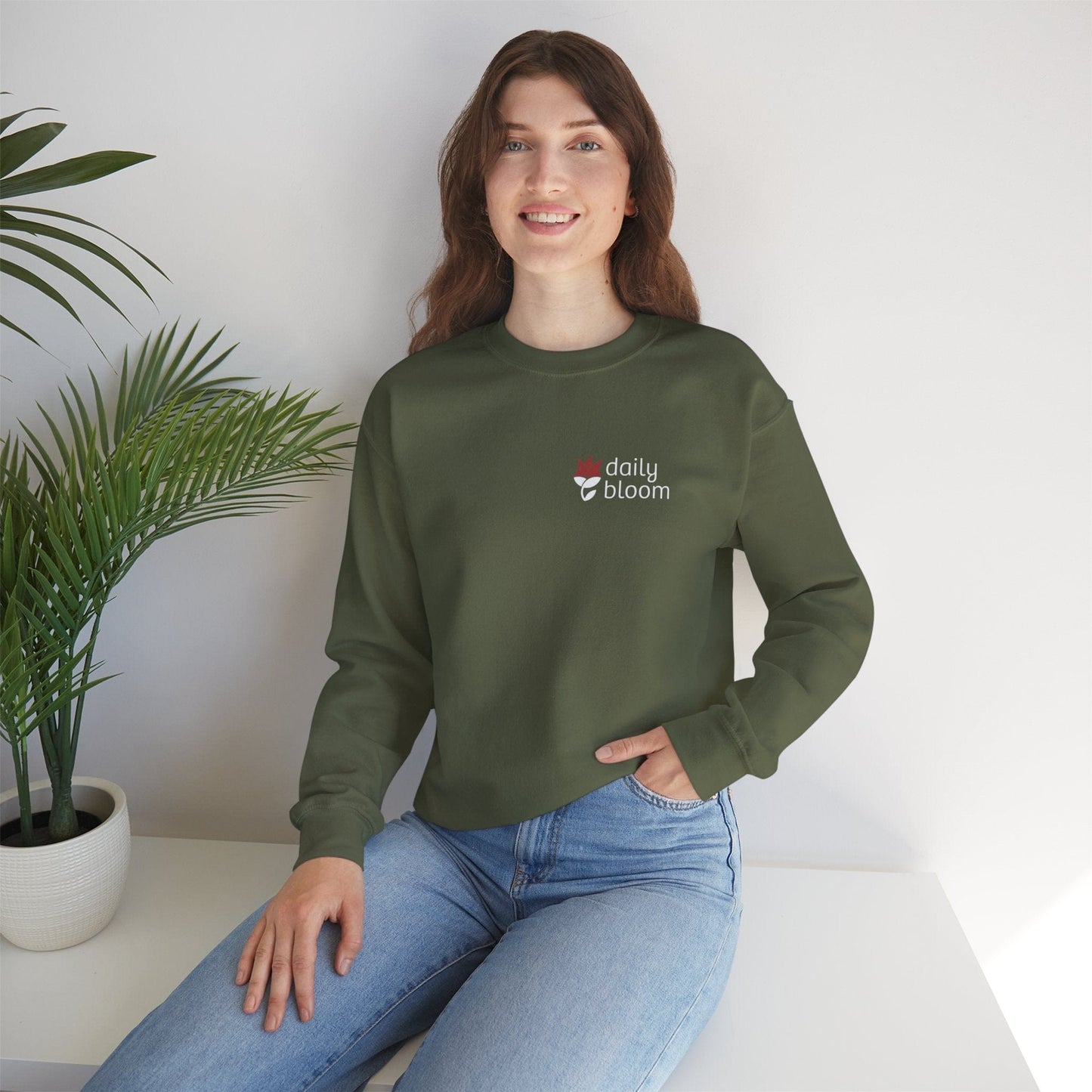 Daily Bloom Logo Sweatshirt-Neurodiversity, ADHD & Autism Awareness & Acceptance by Daily Bloom