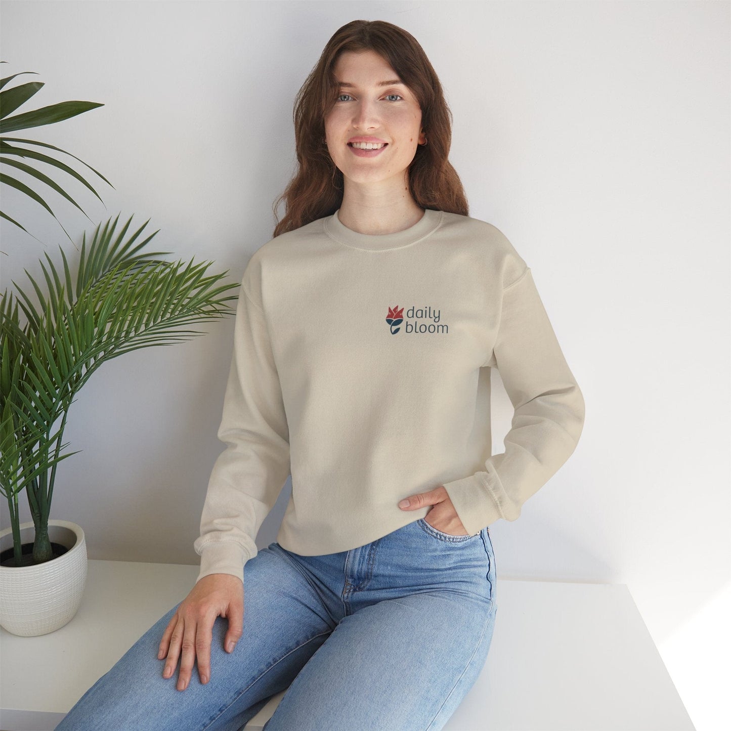Daily Bloom Logo Sweatshirt-Neurodiversity, ADHD & Autism Awareness & Acceptance by Daily Bloom
