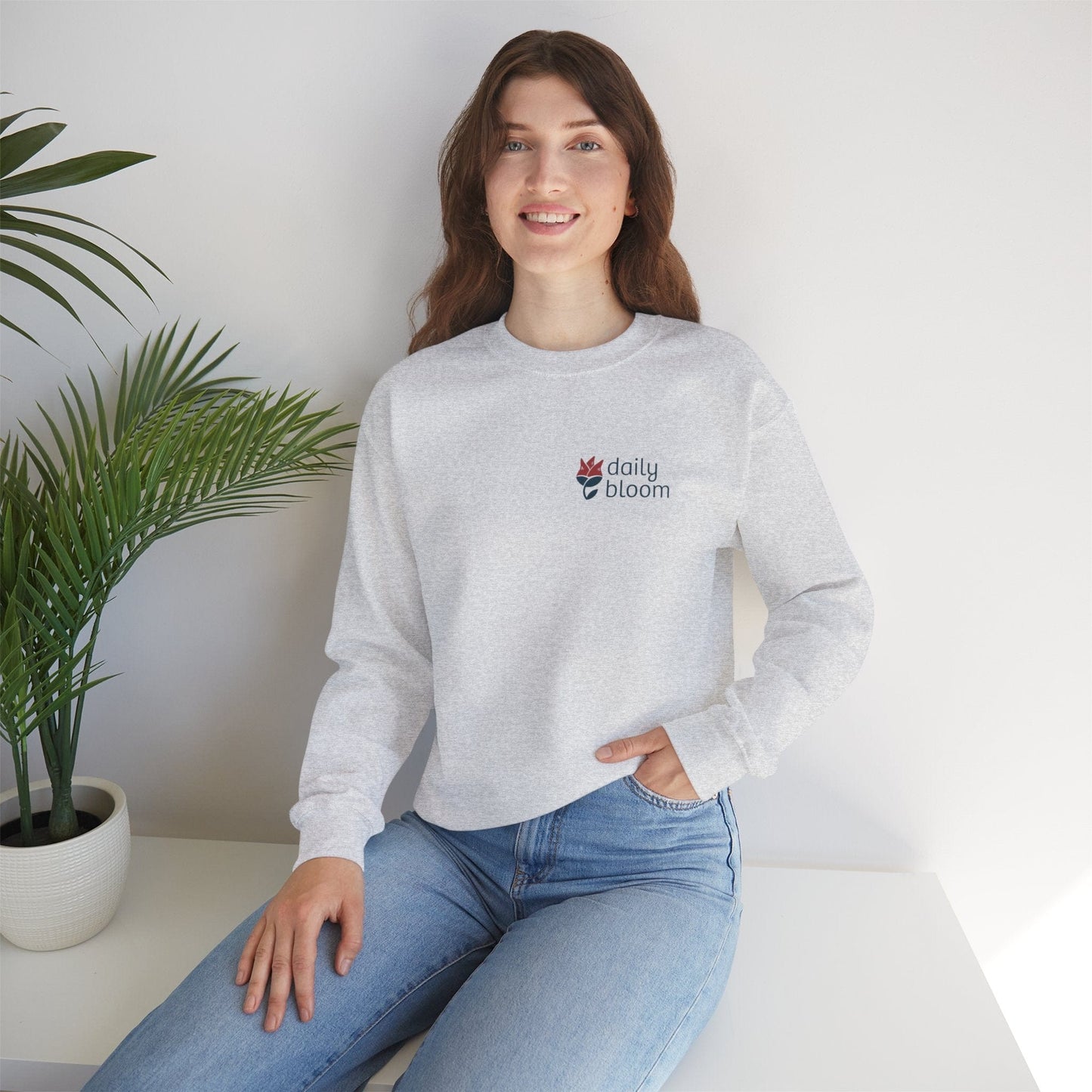 Daily Bloom Logo Sweatshirt-Neurodiversity, ADHD & Autism Awareness & Acceptance by Daily Bloom