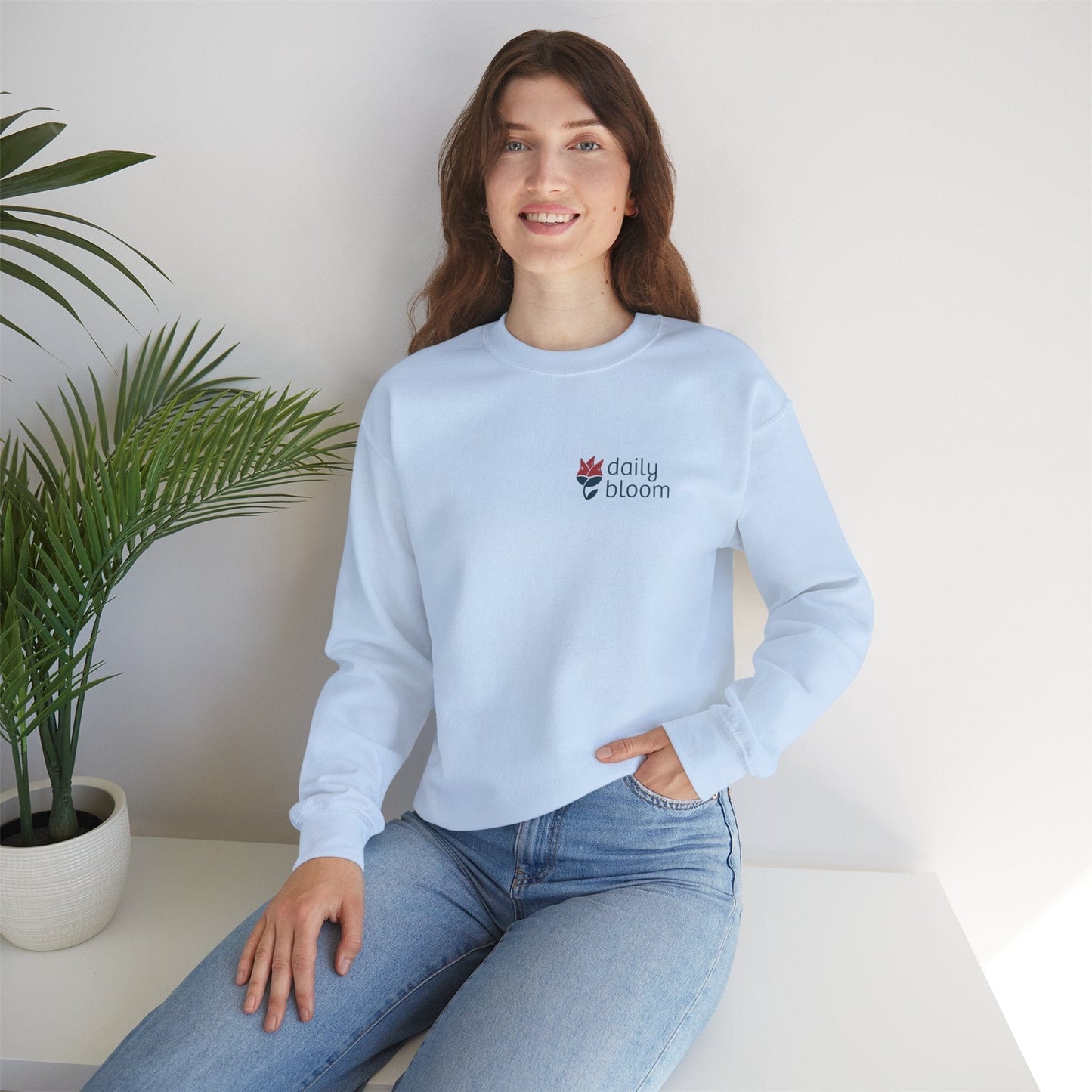 Daily Bloom Logo Sweatshirt-Neurodiversity, ADHD & Autism Awareness & Acceptance by Daily Bloom