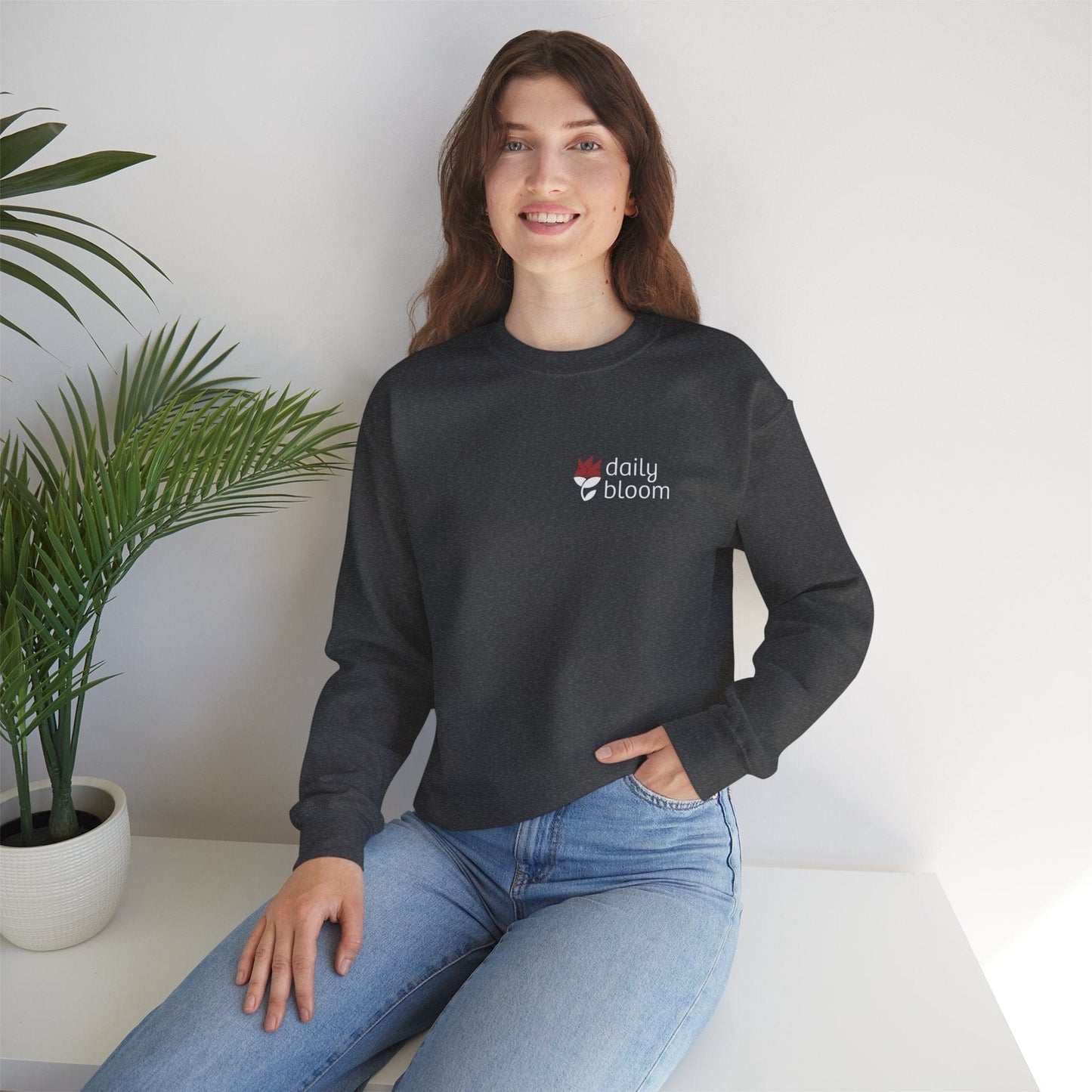 Daily Bloom Logo Sweatshirt-Neurodiversity, ADHD & Autism Awareness & Acceptance by Daily Bloom
