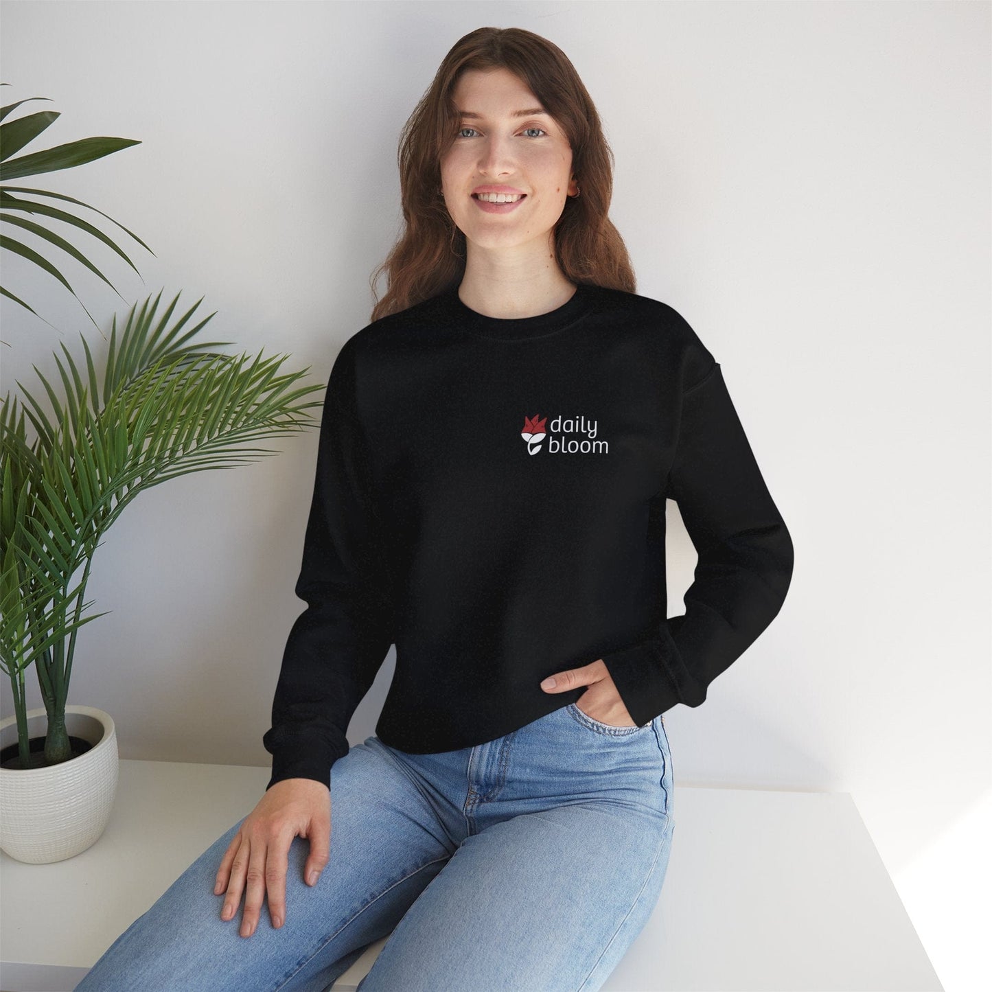 Daily Bloom Logo Sweatshirt-Neurodiversity, ADHD & Autism Awareness & Acceptance by Daily Bloom