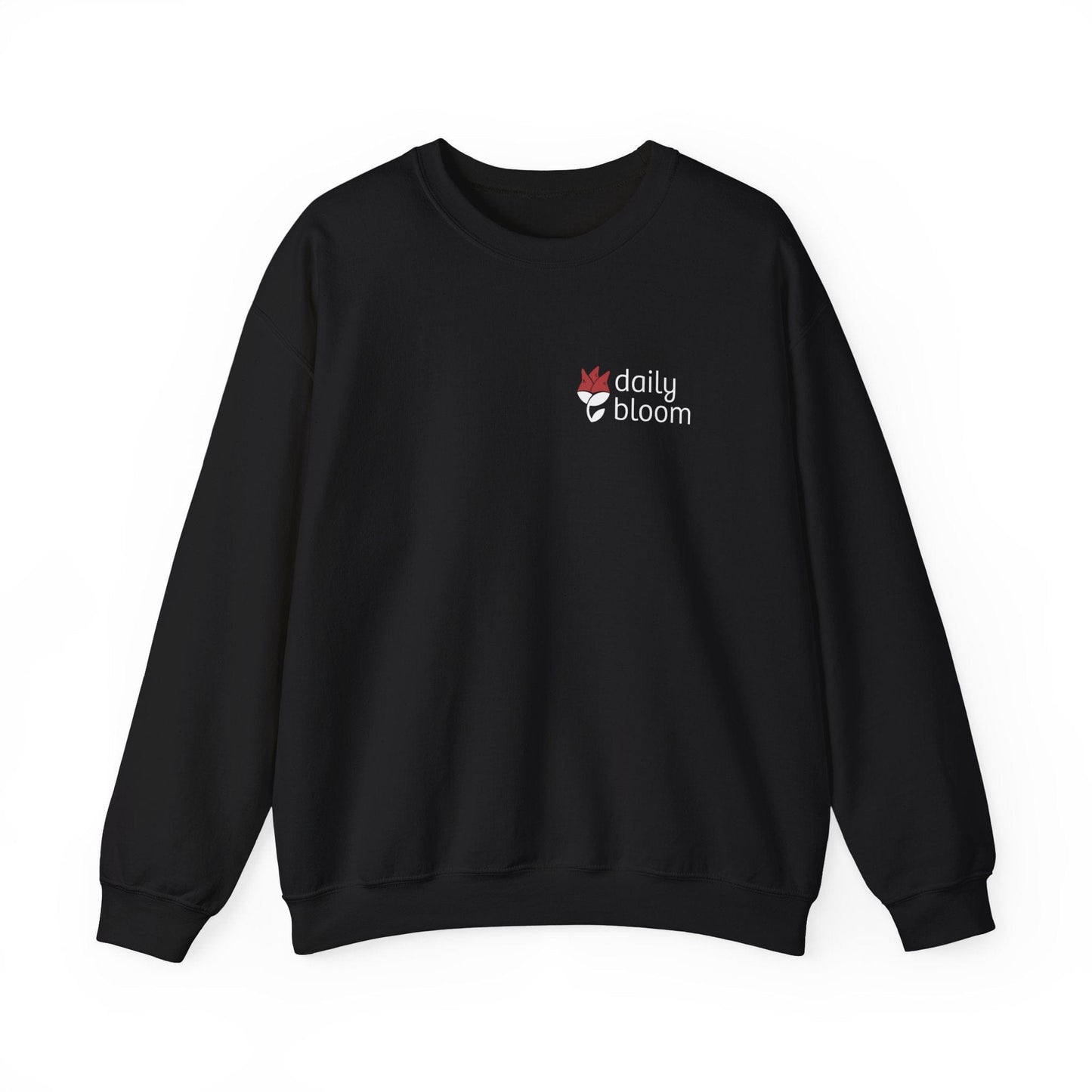 Daily Bloom Logo Sweatshirt-Black-Neurodiversity, ADHD & Autism Awareness & Acceptance by Daily Bloom