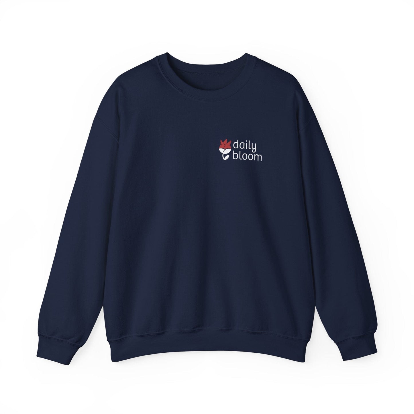 Daily Bloom Logo Sweatshirt-Navy-Neurodiversity, ADHD & Autism Awareness & Acceptance by Daily Bloom