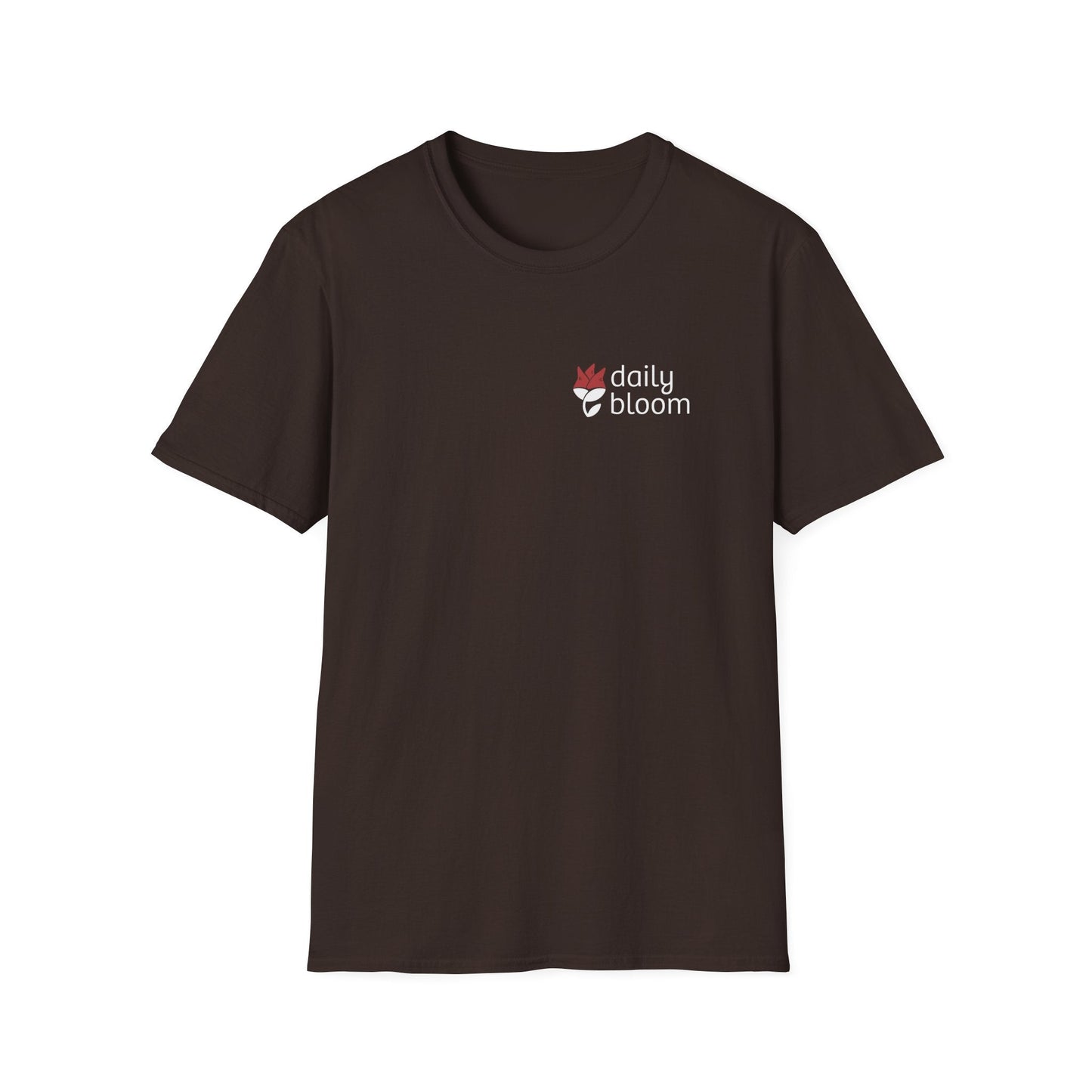 Daily Bloom Logo T-Shirt-Dark Chocolate-Neurodiversity, ADHD & Autism Awareness & Acceptance by Daily Bloom