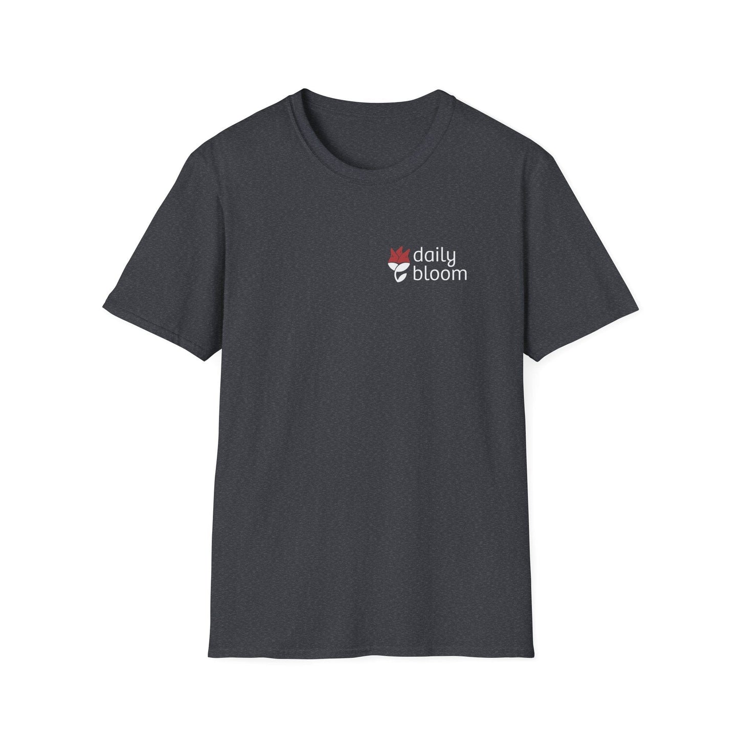 Daily Bloom Logo T-Shirt-Dark Heather Grey-Neurodiversity, ADHD & Autism Awareness & Acceptance by Daily Bloom