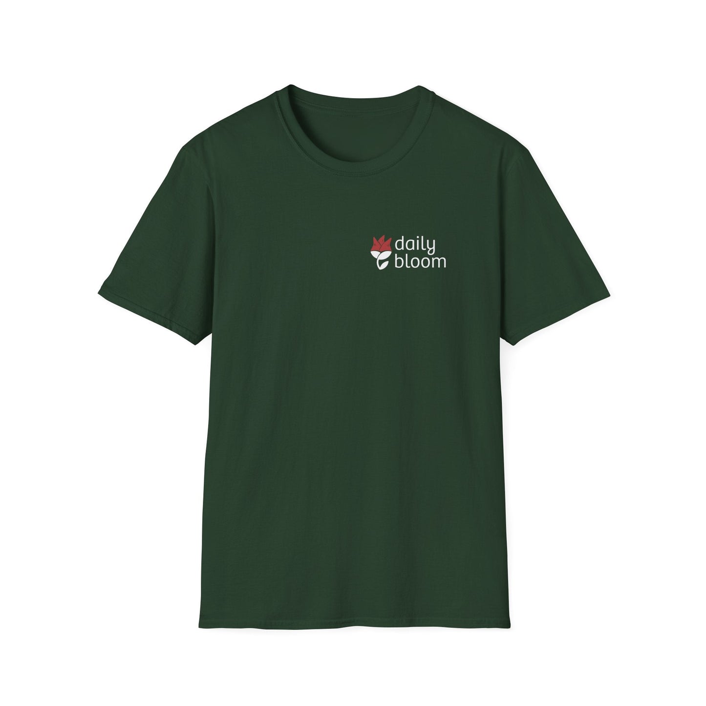 Daily Bloom Logo T-Shirt-Forest Green-Neurodiversity, ADHD & Autism Awareness & Acceptance by Daily Bloom