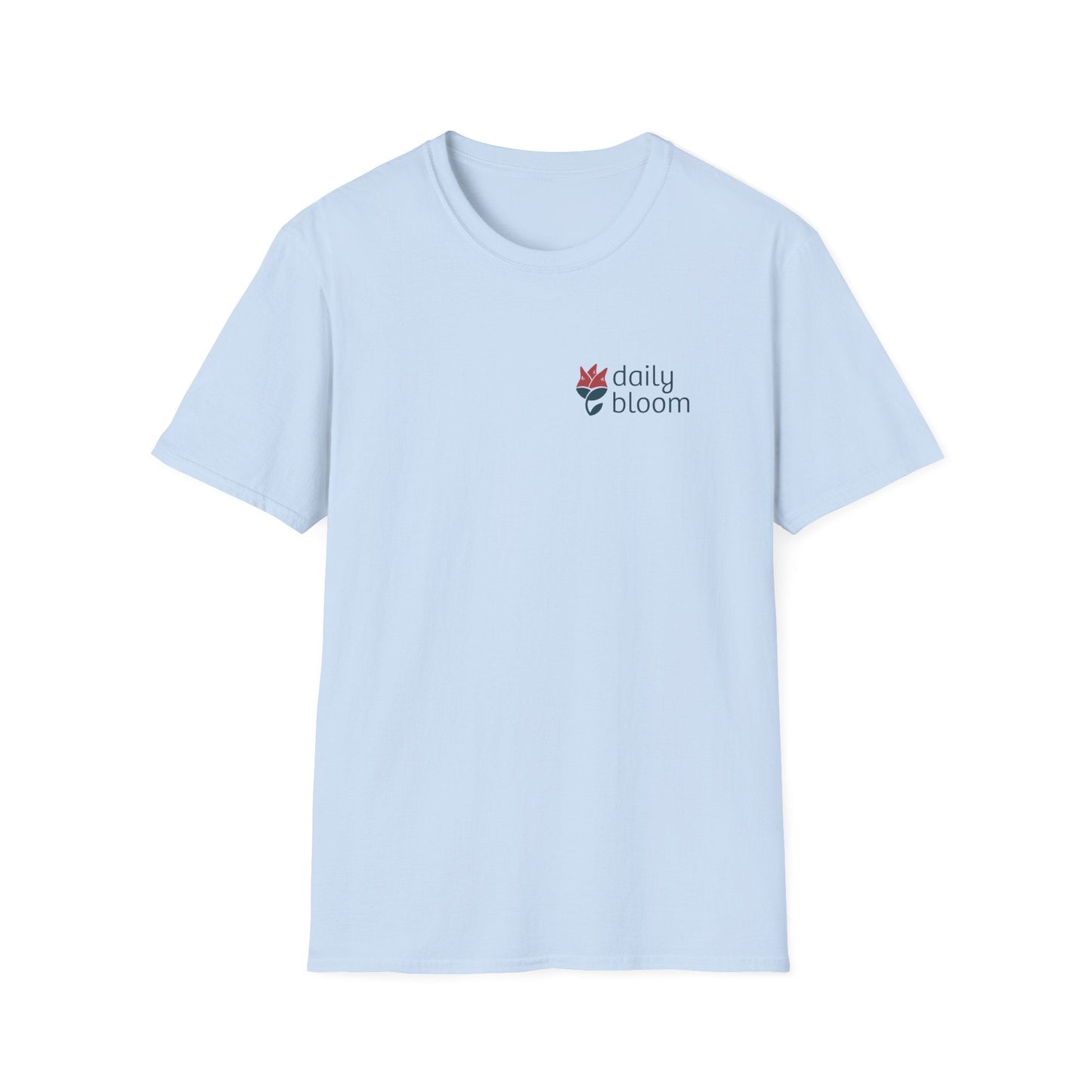 Daily Bloom Logo T-Shirt-Light Blue-Neurodiversity, ADHD & Autism Awareness & Acceptance by Daily Bloom