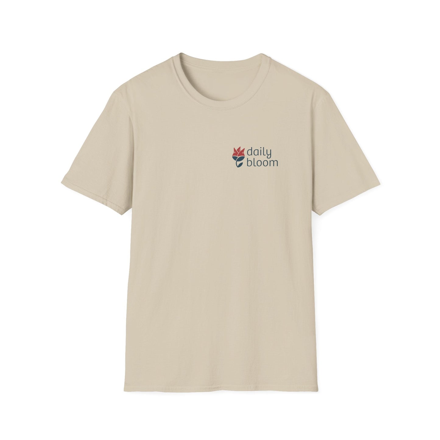 Daily Bloom Logo T-Shirt-Sand-Neurodiversity, ADHD & Autism Awareness & Acceptance by Daily Bloom