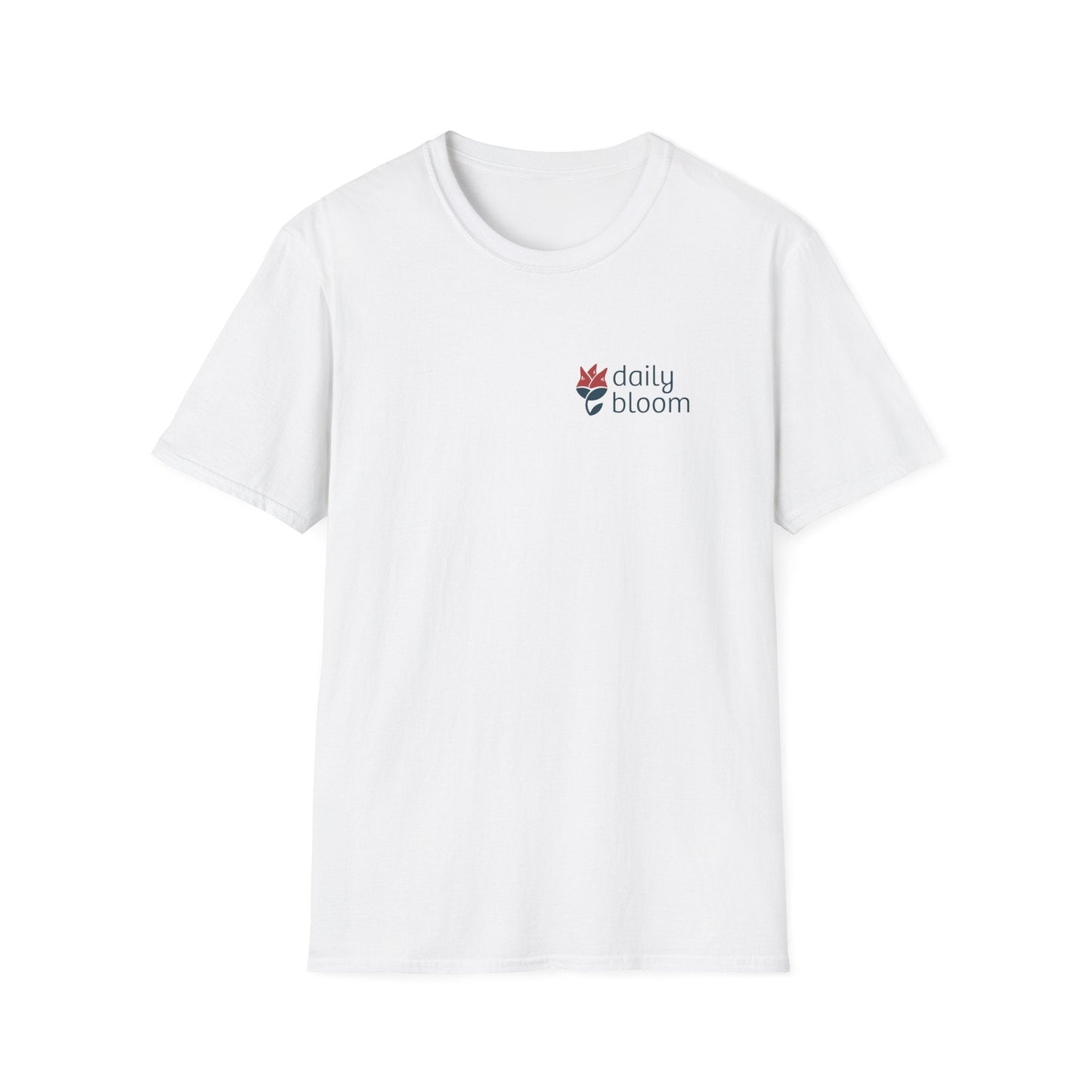 Daily Bloom Logo T-Shirt-White-Neurodiversity, ADHD & Autism Awareness & Acceptance by Daily Bloom
