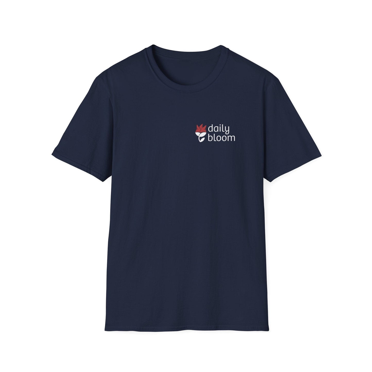 Daily Bloom Logo T-Shirt-Navy-Neurodiversity, ADHD & Autism Awareness & Acceptance by Daily Bloom