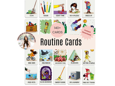 Autism Digital Download - Daily Routine Cards for Kids - Daily Bloom
