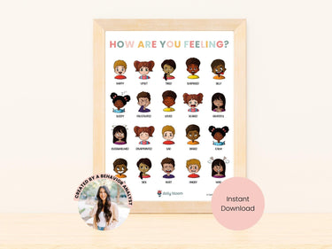 Autism Digital Download - How Are You Feeling (Poster Download) - Daily Bloom