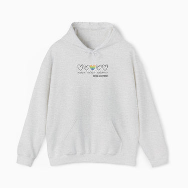 Autism Hoodie - Accept Adapt Advocate Rainbow Love Heart Hoodie - Daily Bloom