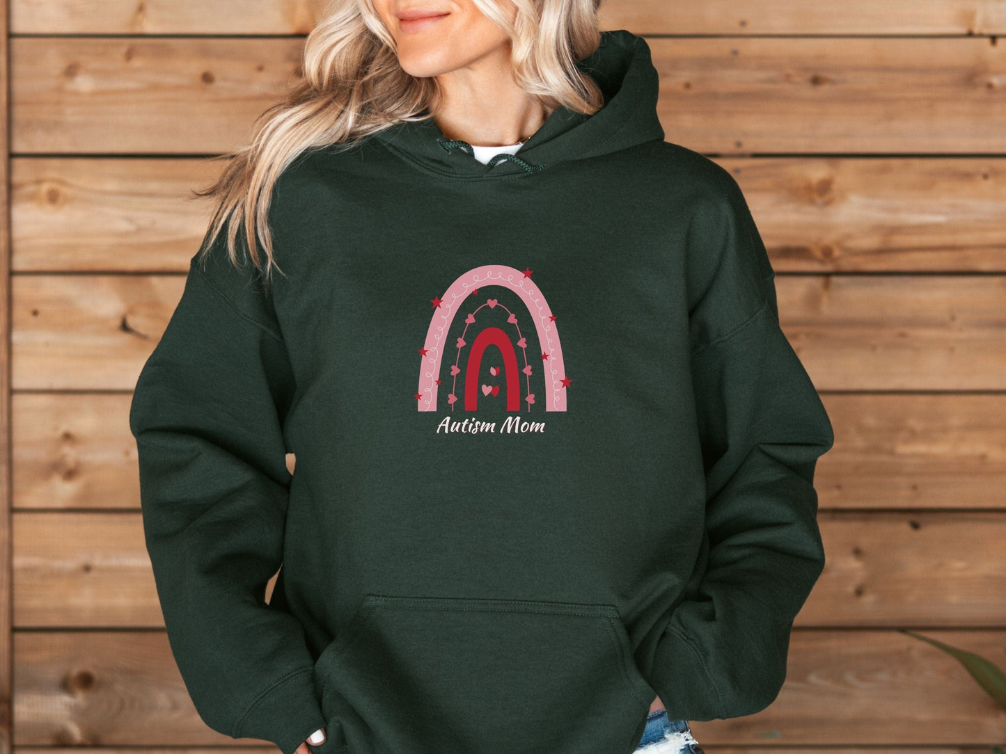 Autism Mom Rainbow Hoodie-Neurodiversity, ADHD & Autism Awareness & Acceptance Hoodie by Daily Bloom