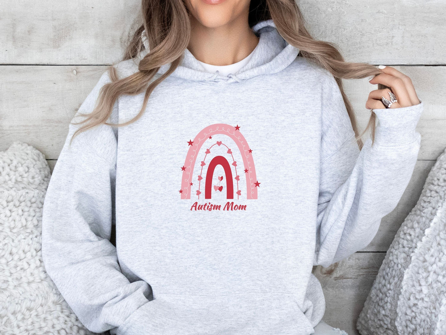 Autism Mom Rainbow Hoodie-Neurodiversity, ADHD & Autism Awareness & Acceptance Hoodie by Daily Bloom