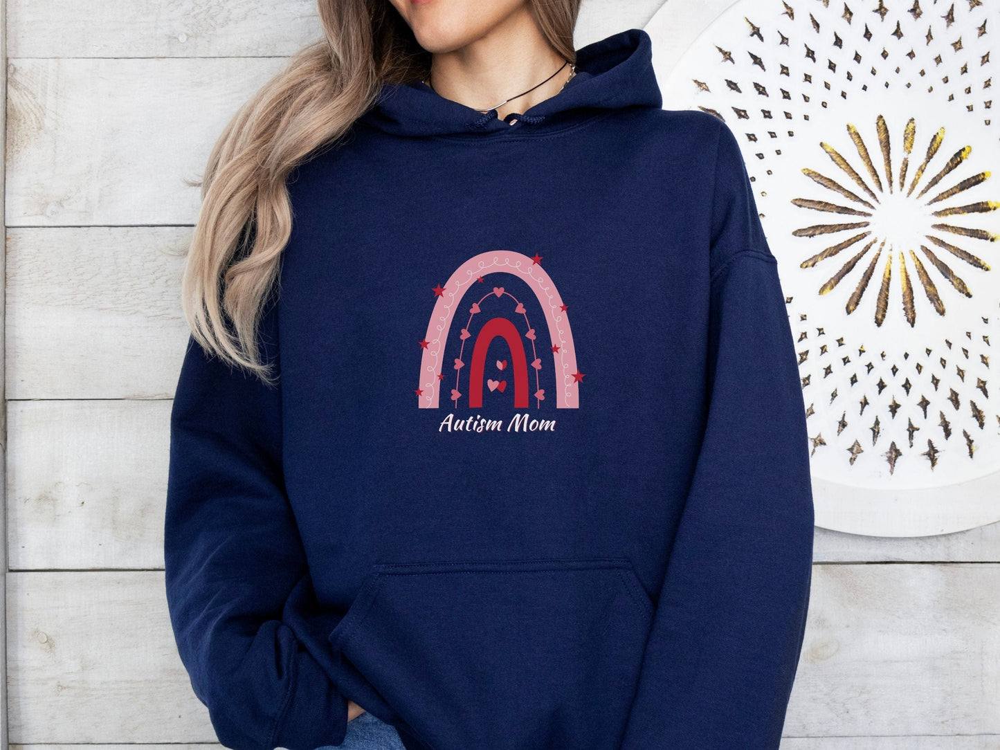 Autism Mom Rainbow Hoodie-Neurodiversity, ADHD & Autism Awareness & Acceptance Hoodie by Daily Bloom