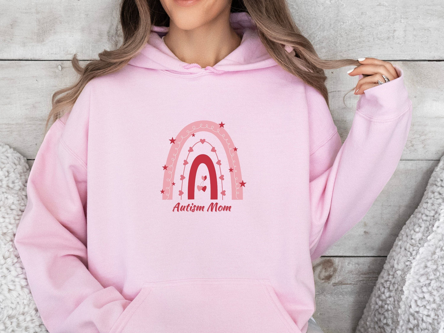 Autism Mom Rainbow Hoodie-Neurodiversity, ADHD & Autism Awareness & Acceptance Hoodie by Daily Bloom