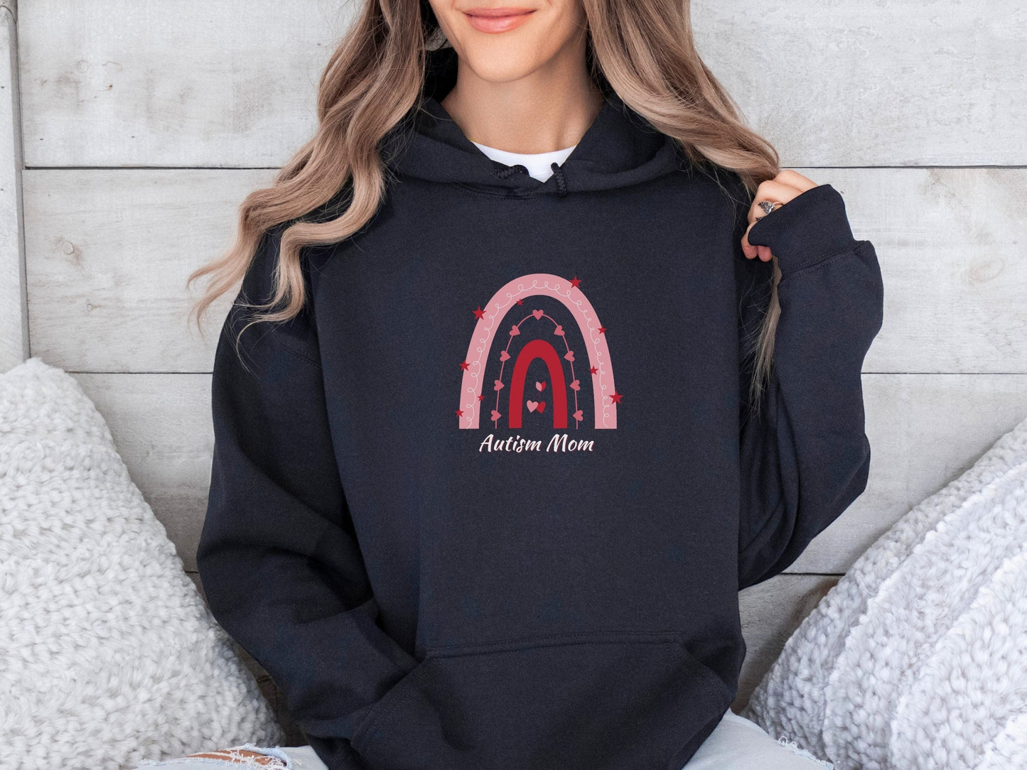 Autism Mom Rainbow Hoodie-Neurodiversity, ADHD & Autism Awareness & Acceptance Hoodie by Daily Bloom