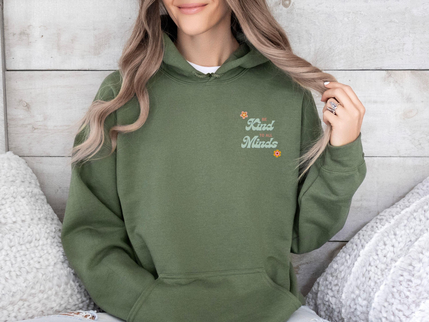 Be Kind to All Minds Hoodie-Neurodiversity, ADHD & Autism Awareness & Acceptance Hoodie by Daily Bloom
