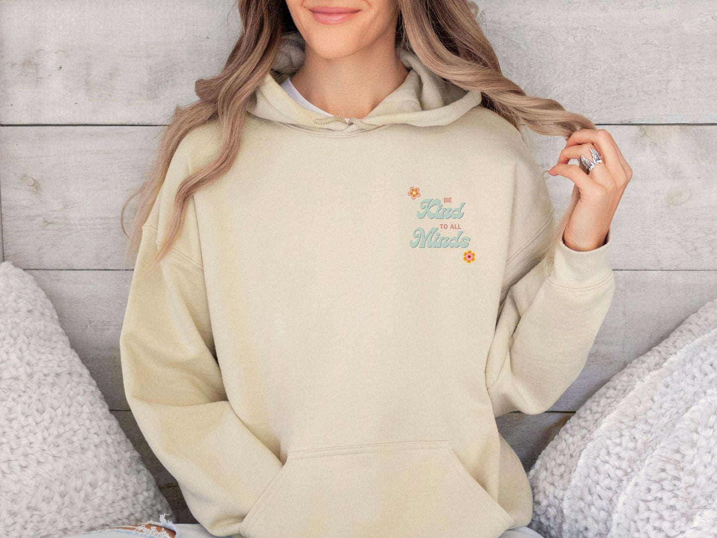 Be Kind to All Minds Hoodie-Neurodiversity, ADHD & Autism Awareness & Acceptance Hoodie by Daily Bloom