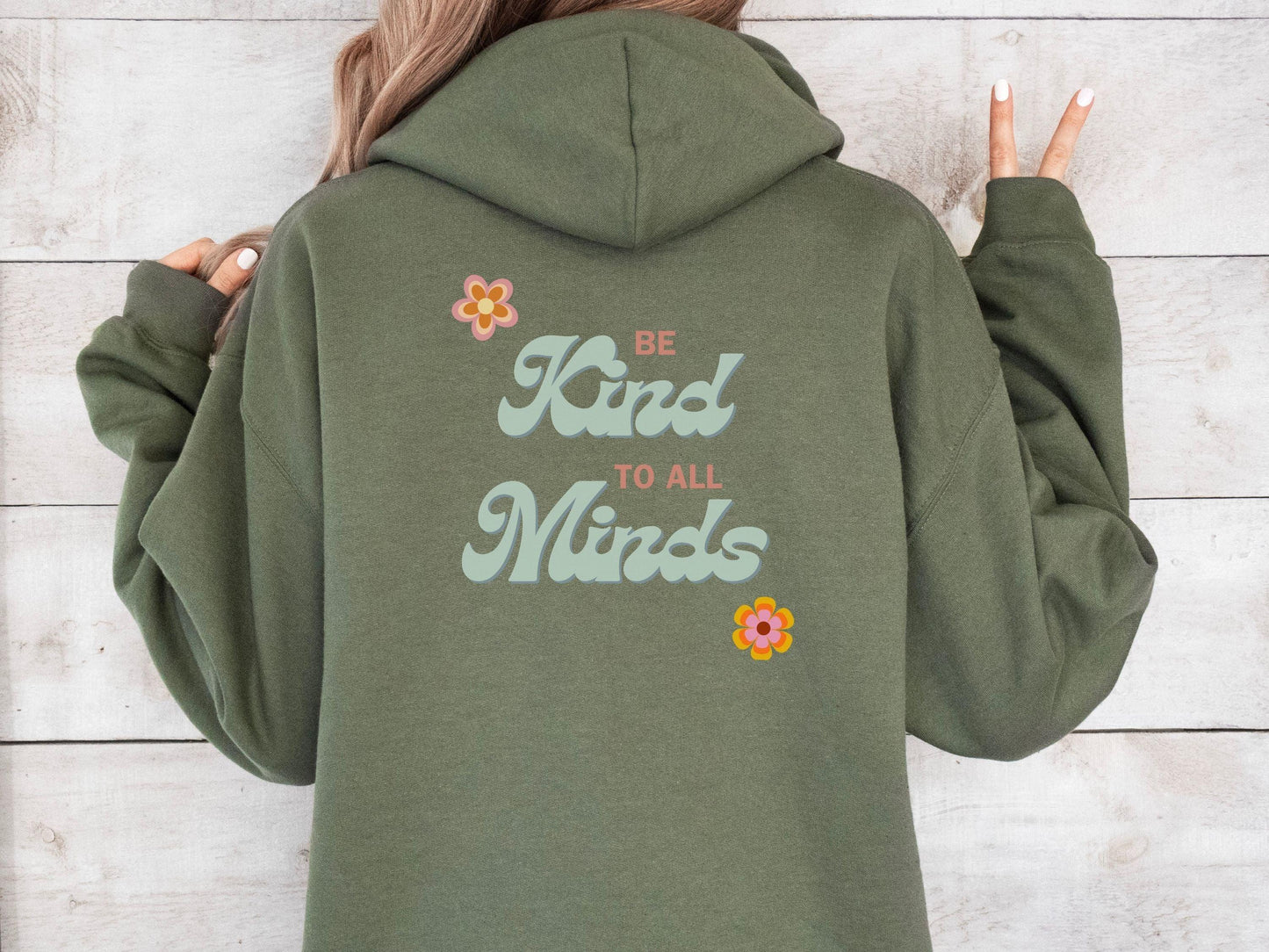 Be Kind to All Minds Hoodie-Neurodiversity, ADHD & Autism Awareness & Acceptance Hoodie by Daily Bloom