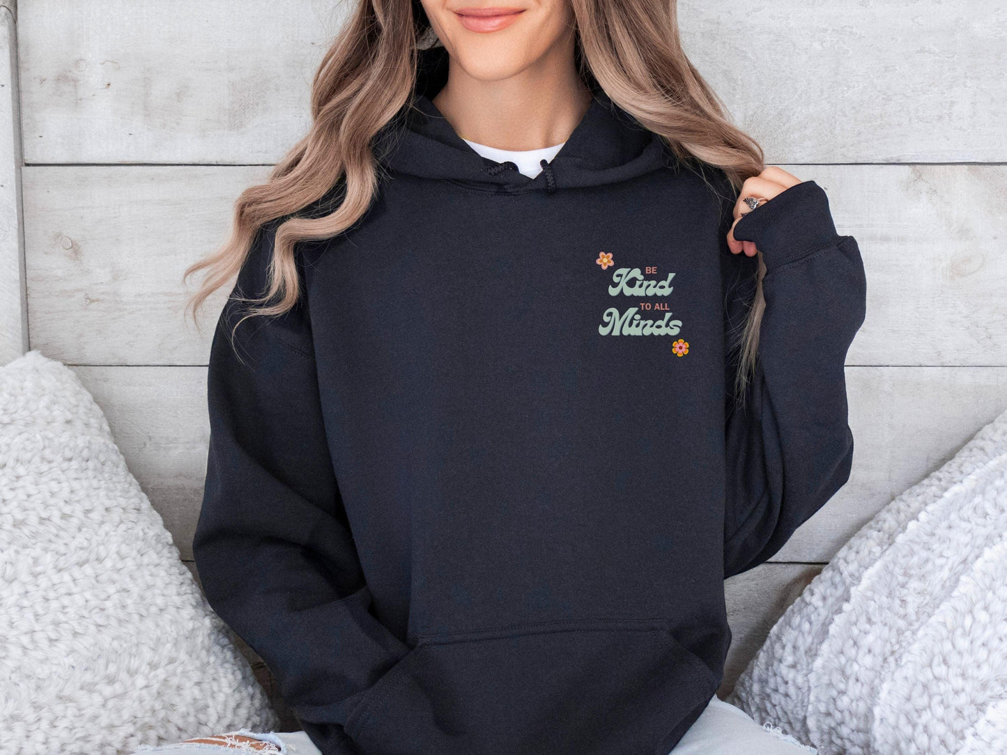 Be Kind to All Minds Hoodie-Neurodiversity, ADHD & Autism Awareness & Acceptance Hoodie by Daily Bloom