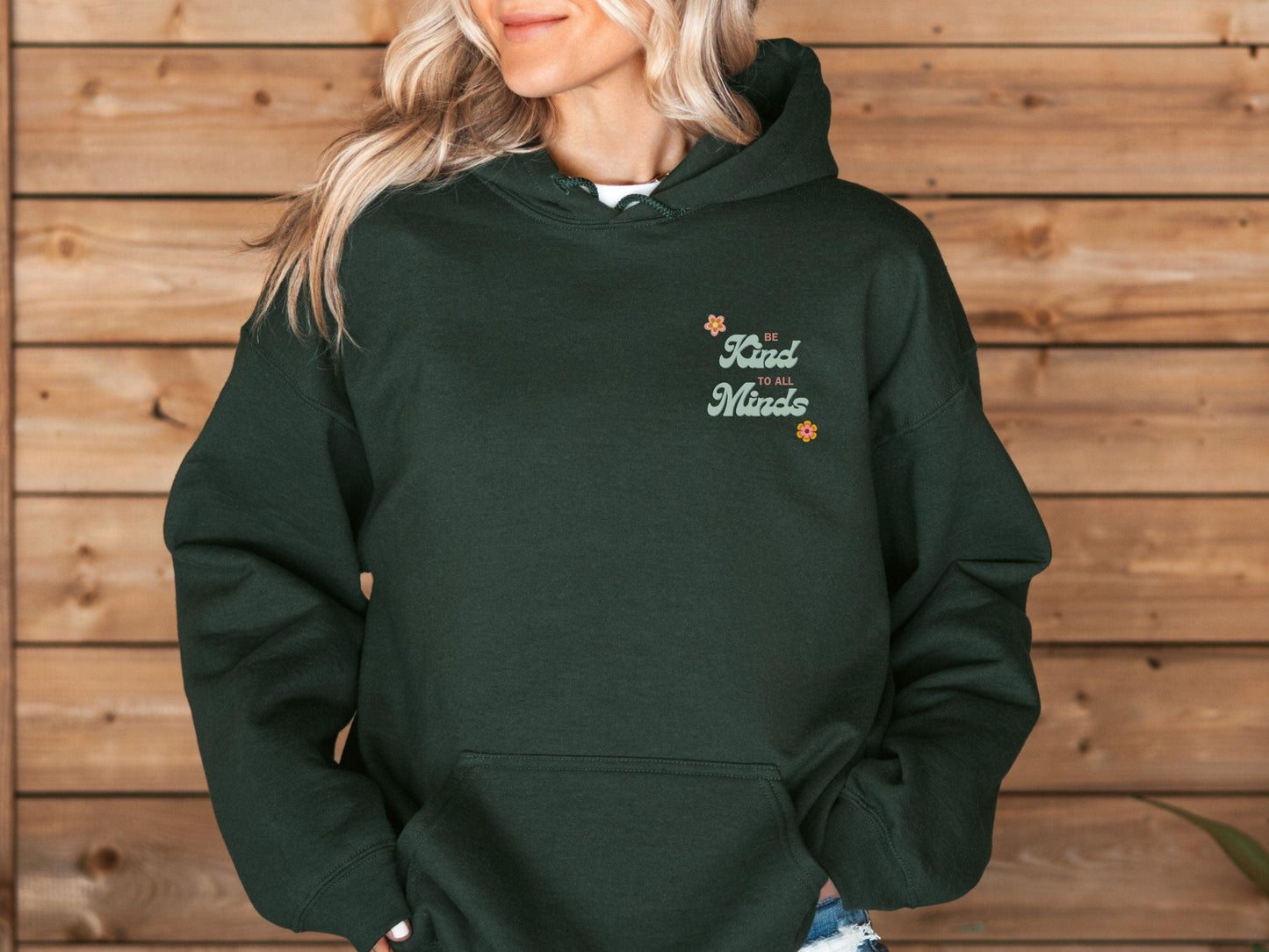 Be Kind to All Minds Hoodie-Neurodiversity, ADHD & Autism Awareness & Acceptance Hoodie by Daily Bloom