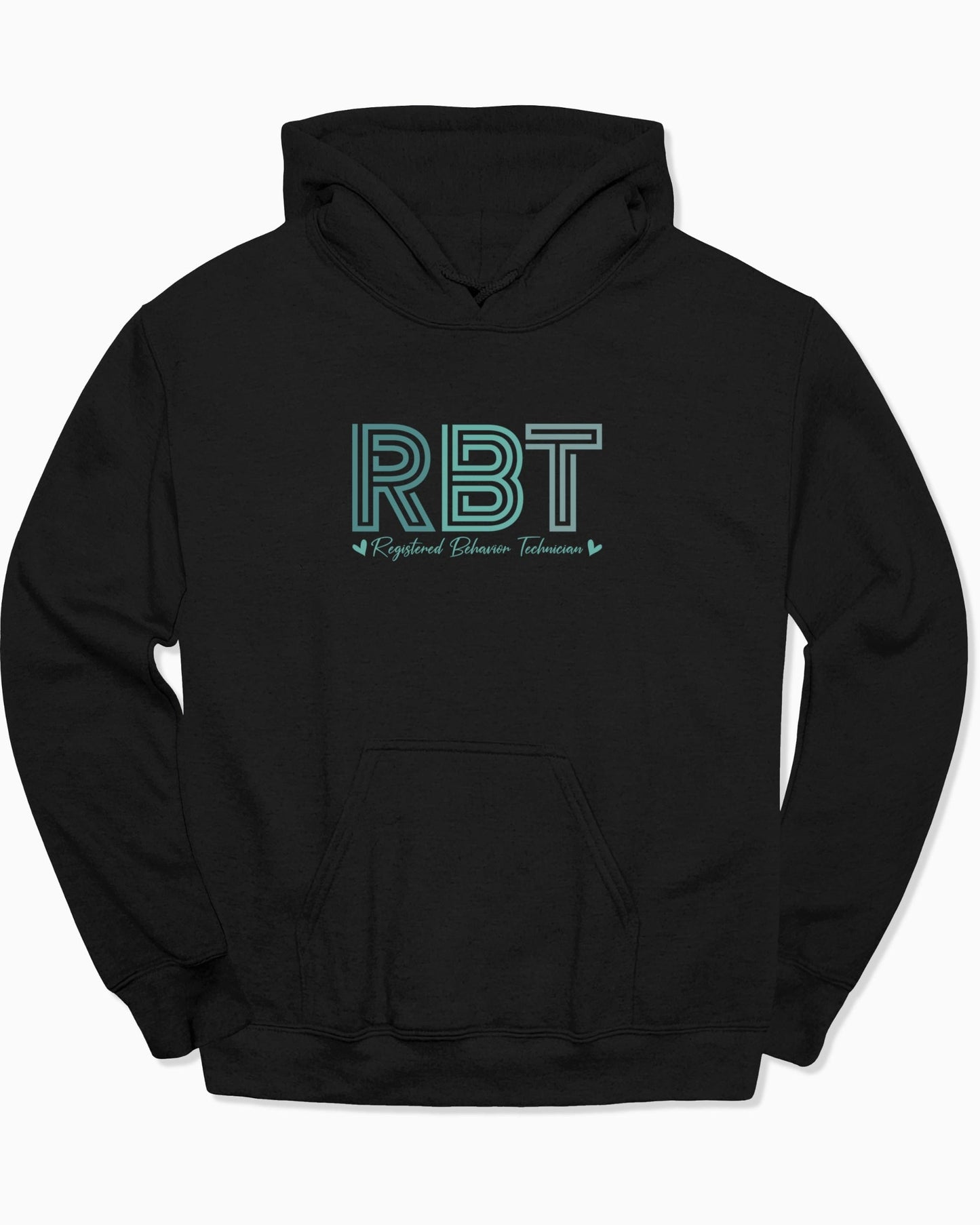RBT Geometric Hoodie-Black-Neurodiversity, ADHD & Autism Awareness & Acceptance Hoodie by Daily Bloom