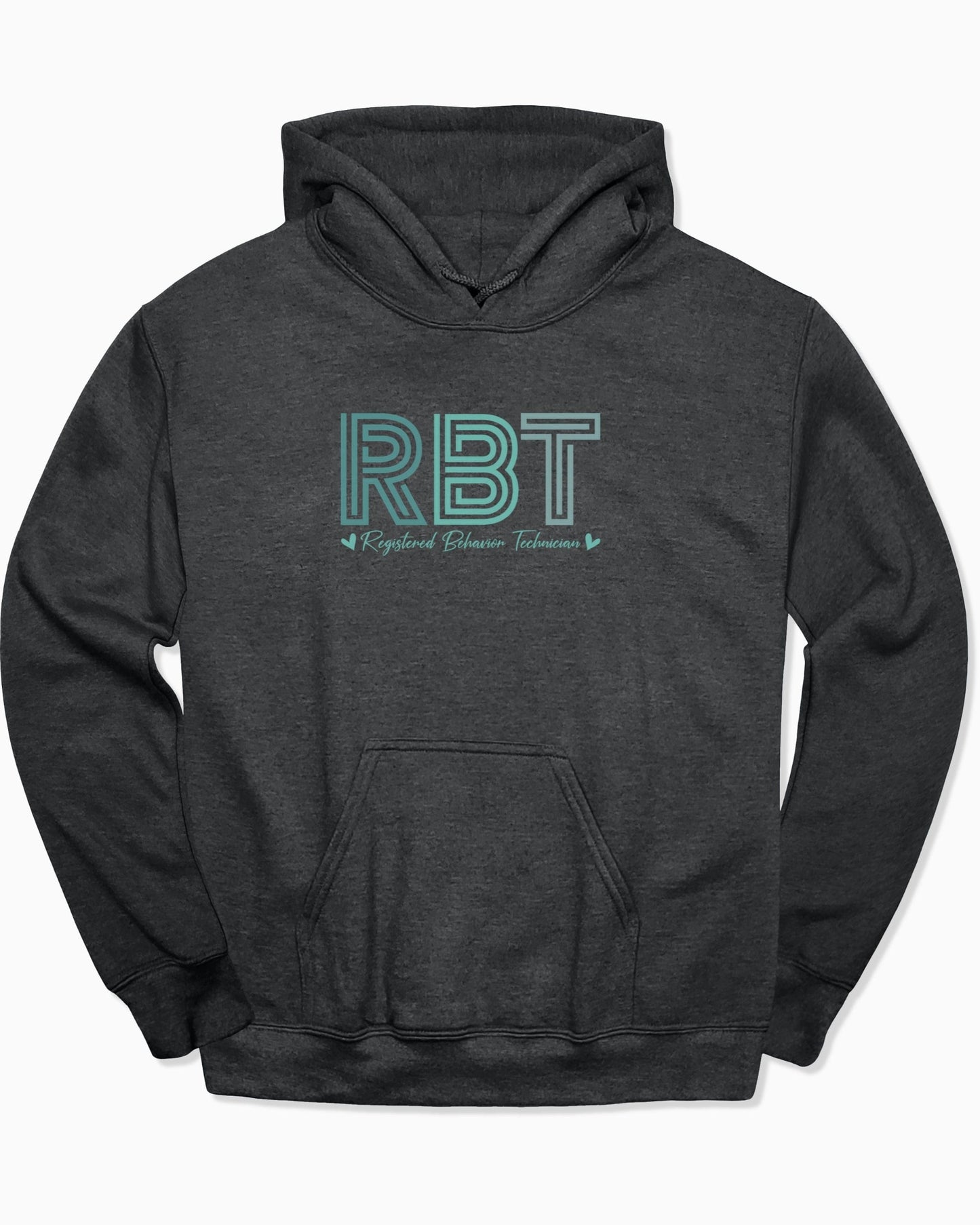 RBT Geometric Hoodie-Dark Heather-Neurodiversity, ADHD & Autism Awareness & Acceptance Hoodie by Daily Bloom