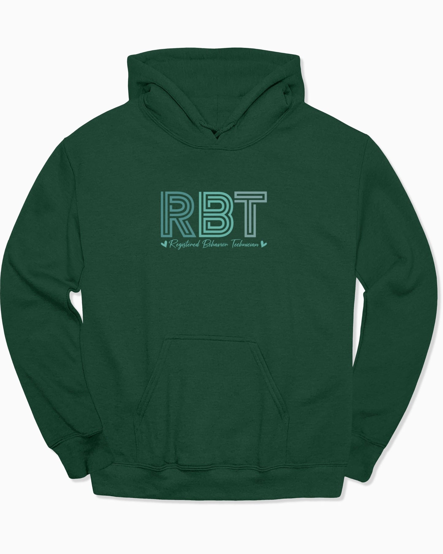 RBT Geometric Hoodie-Forest Green-Neurodiversity, ADHD & Autism Awareness & Acceptance Hoodie by Daily Bloom