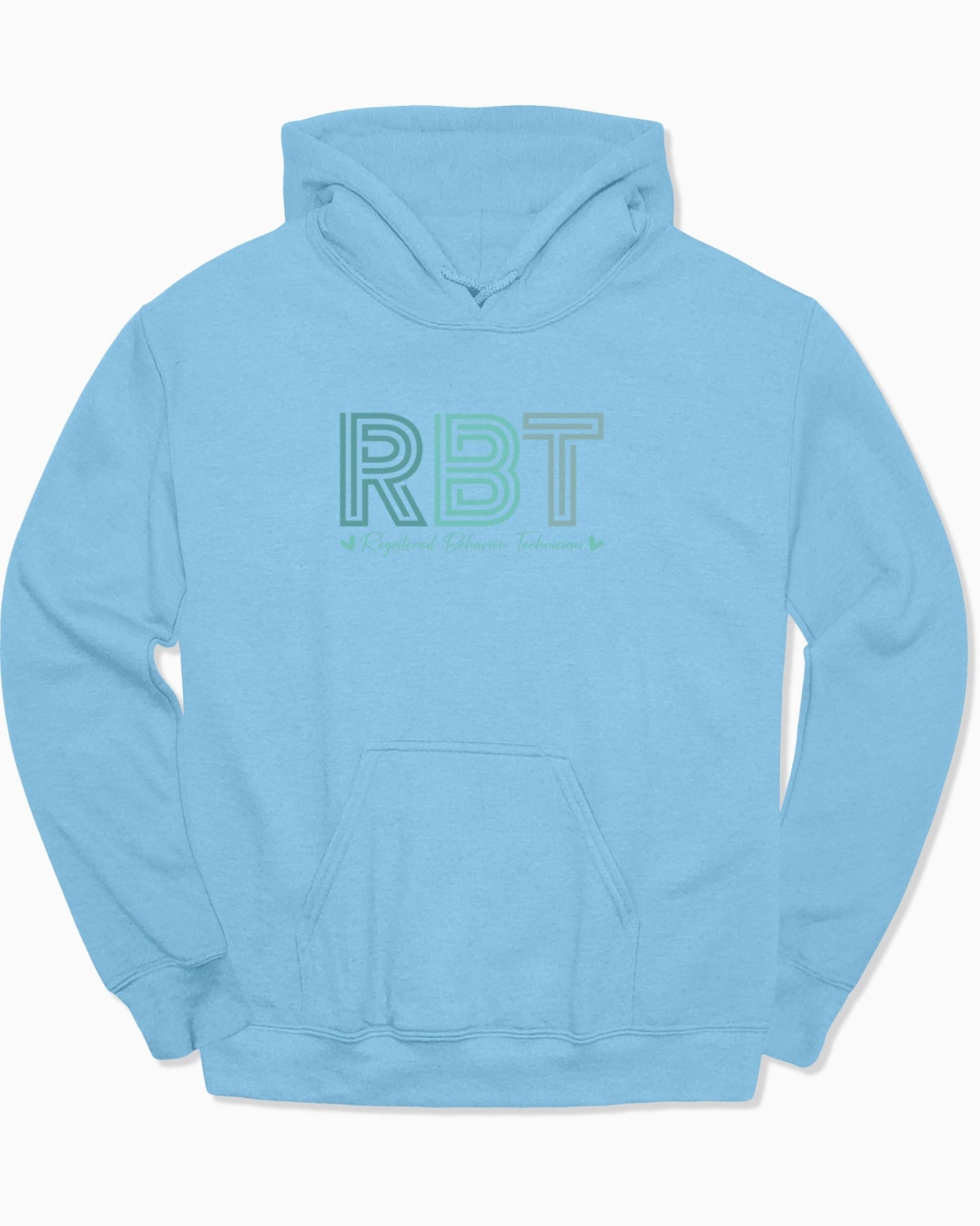 RBT Geometric Hoodie-Light Blue-Neurodiversity, ADHD & Autism Awareness & Acceptance Hoodie by Daily Bloom