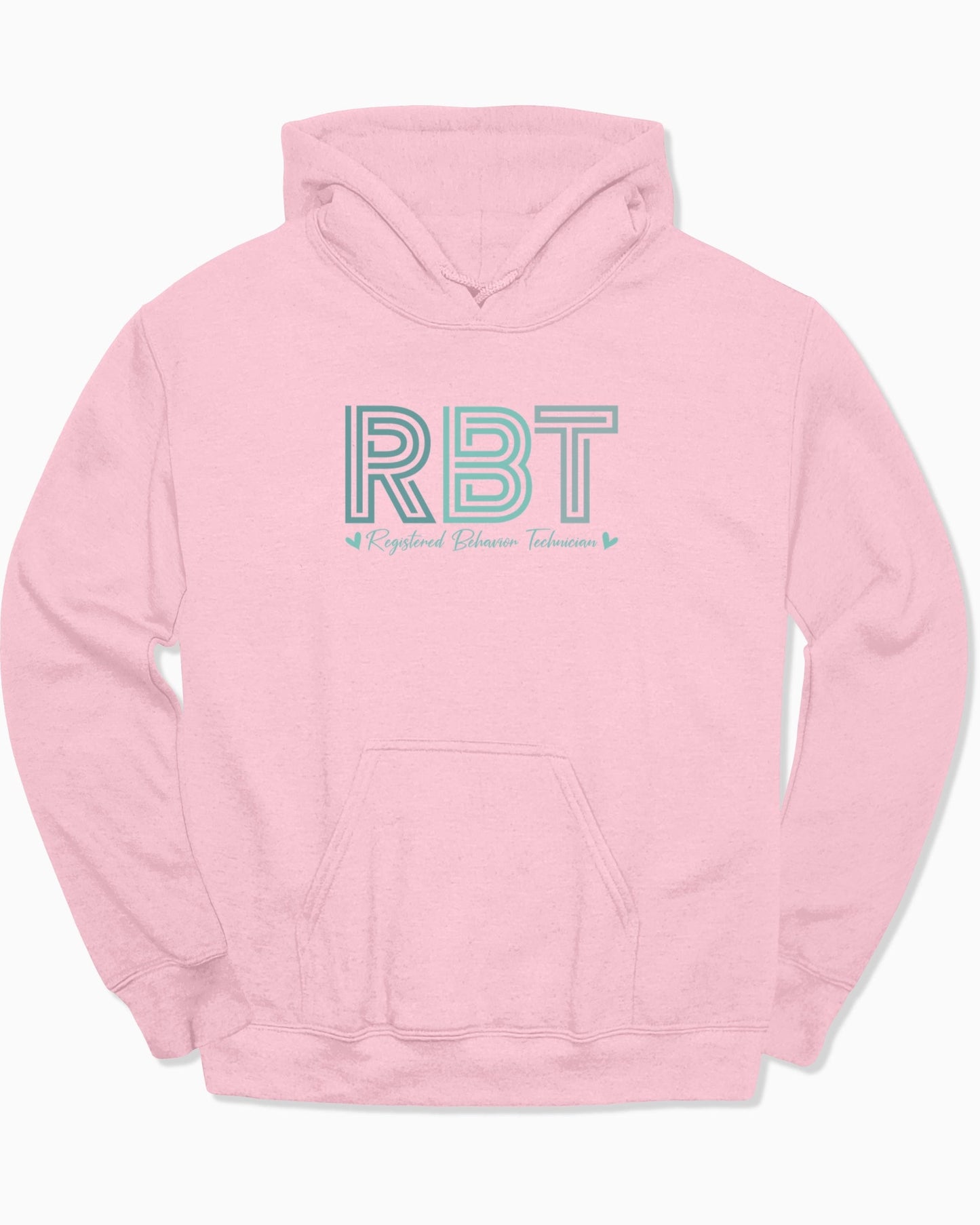 RBT Geometric Hoodie-Light Pink-Neurodiversity, ADHD & Autism Awareness & Acceptance Hoodie by Daily Bloom