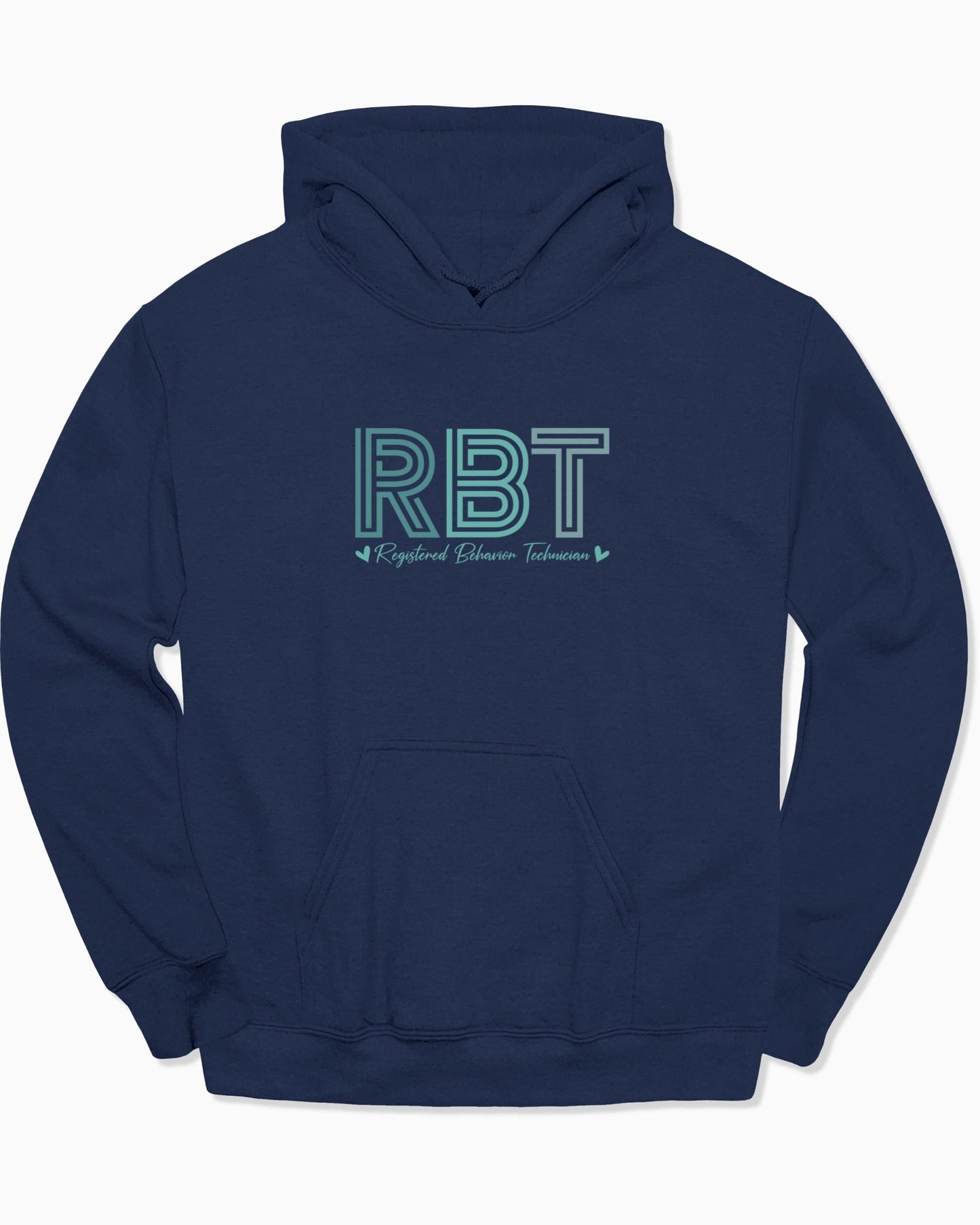 RBT Geometric Hoodie-Navy-Neurodiversity, ADHD & Autism Awareness & Acceptance Hoodie by Daily Bloom
