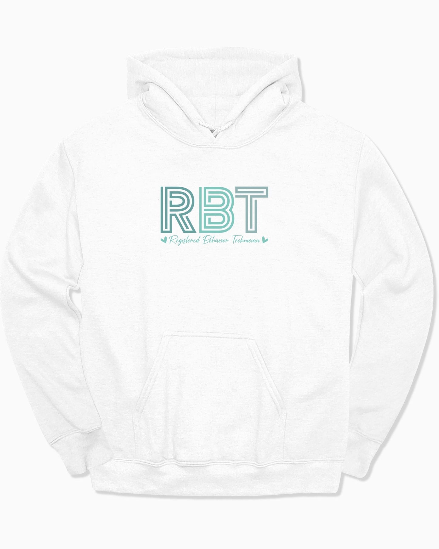RBT Geometric Hoodie-White-Neurodiversity, ADHD & Autism Awareness & Acceptance Hoodie by Daily Bloom