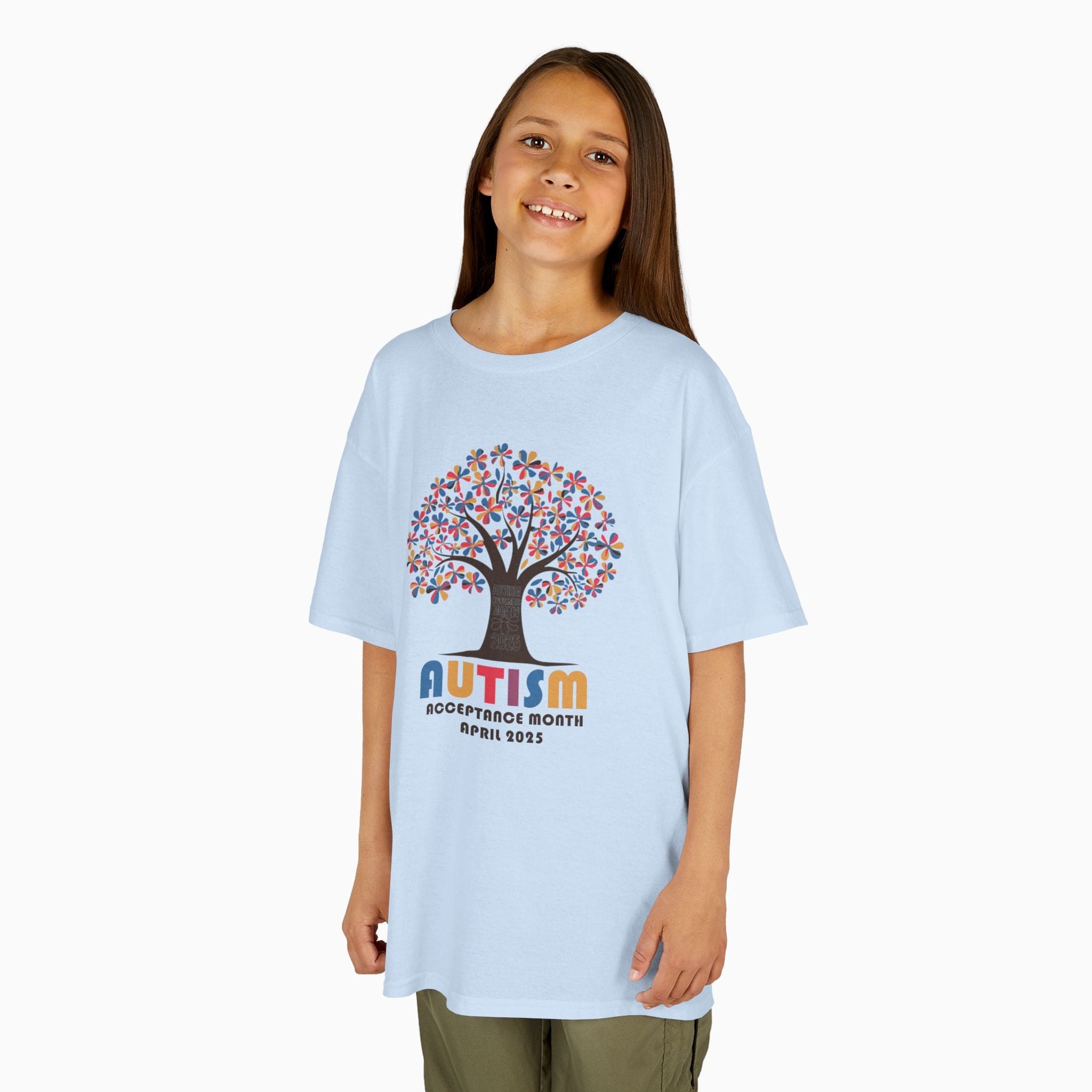 Autism Kids clothes By Daily Bloom Autism Awareness 2025 - Tree of Acceptance Youth T-Shirt