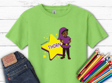Autism Kids clothes - Thorn the Star - Bloom Buddies Kids T-Shirt - Daily Bloom