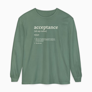Autism Long - sleeve - Acceptance Definition Comfort Colors Long Sleeve T-Shirt - Daily Bloom